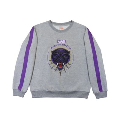 Poleron Mujer Black Panther Wakanda Gris Marvel