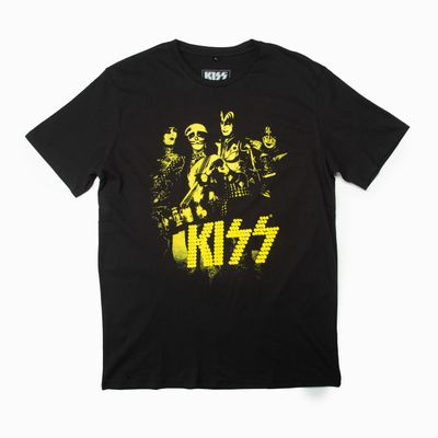 Polera Hombre Efecto Kiss Negro