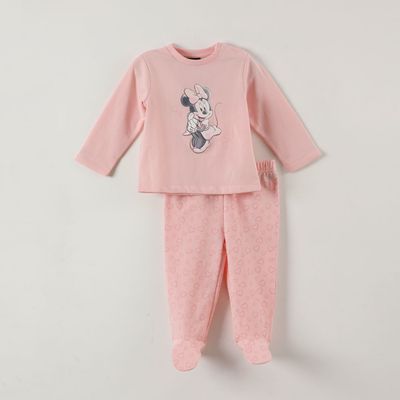 Conjunto Pijama Buzo Bebe Minnie Sweets Rosado Disney