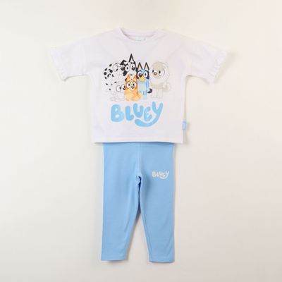 Conjunto Niña Vuelos Blanco Bluey Y Sus Amigos