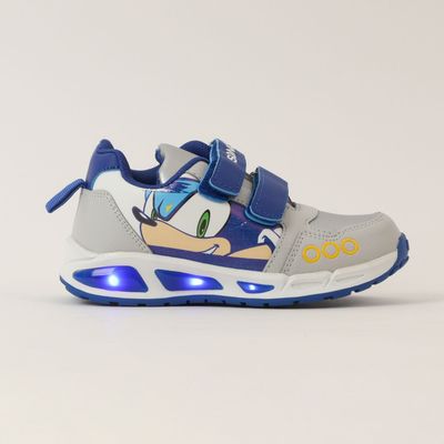 Zapatillas Con Luces Niño Face Gris Sonic