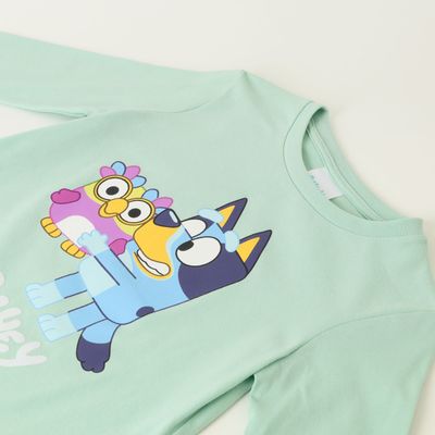 Imagen 2 del producto Polera Manga Larga Niño Peluche Verde Bluey