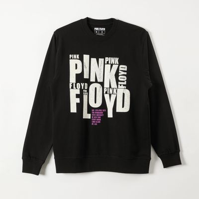 Poleron Cerrado Mujer Logo Negro Pink Floyd