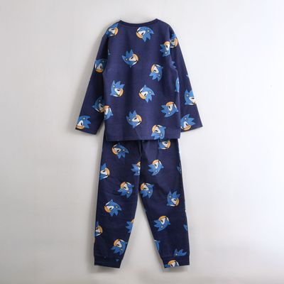 Imagen 2 del producto Pijama Manga Larga Full Print Caras Azul Sonic