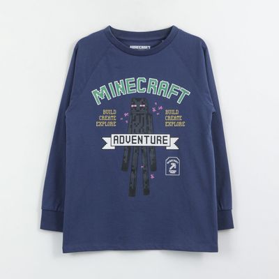 Imagen 1 del producto Polera Manga Larga Niño Adventure Ender Man Azul Minecraft