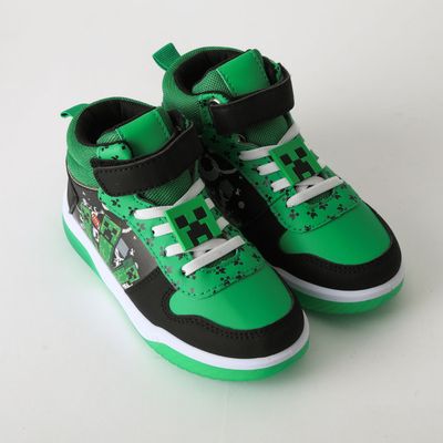 Imagen 2 del producto Zapatilla Caña Alta Niño Luces TNT Verde Minecraft