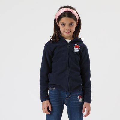 Polar Escolar Niña Minnie Logo Azul Disney