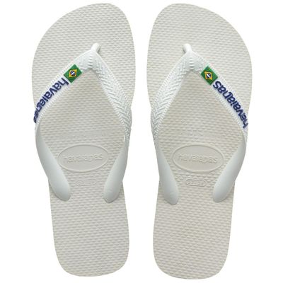 Sandalia Mujer Brasil Logo Blanco Havaianas