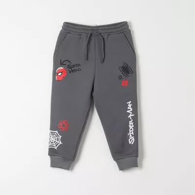 Pantalon De Buzo Niño Spiderman Super Hero Gris Marvel