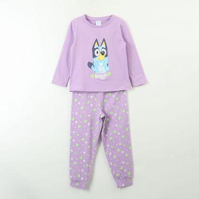 Conjunto Pijama Niña Sentado Morado Bluey