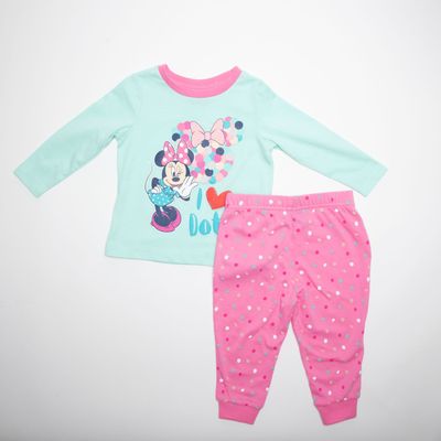 Pijama Niña Minnie Love Dots Rosado Disney