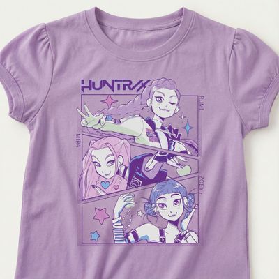 Imagen 2 del producto Polera Manga Corta Niña Band Morado Kpop Demon Hunters