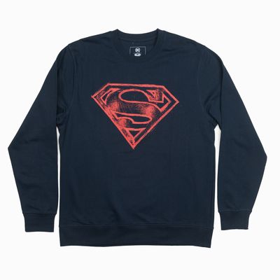 Poleron Hombre Superman  Logo Azul Dc Comics