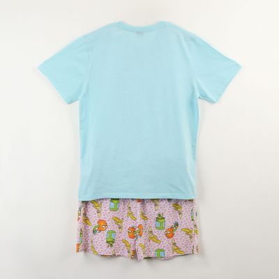 Imagen 2 del producto Pijama Manga Corta Hombre Celeste Banana Rick and Morty