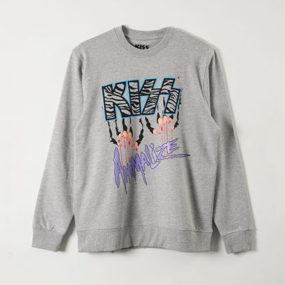 Poleron Cerrado Mujer Logo Gris Kiss