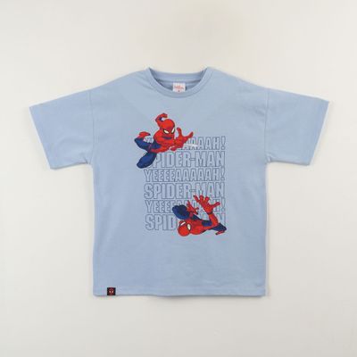 Polera Manga Corta Niño Azul Spiderman Jump Marvel