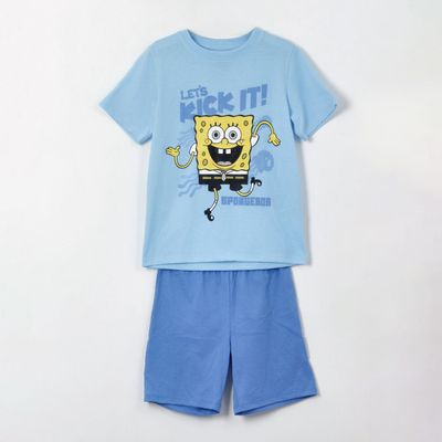 Imagen 1 del producto Pijama Manga Corta Niño Celeste Let’s Kick It Bob Esponja