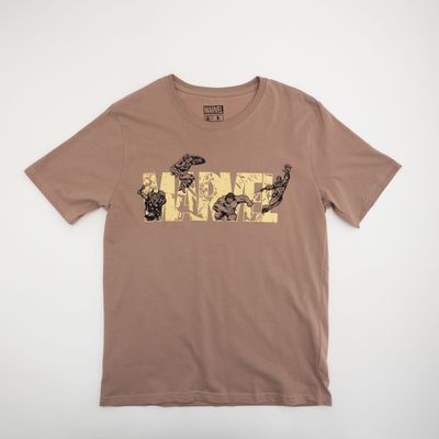 Polera Hombre Logo Gris Marvel