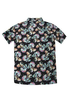 Imagen 2 del producto Guayabera Hombre Skull Negro Rick and Morty