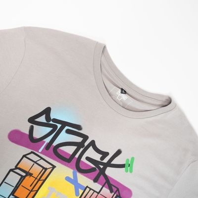 Imagen 2 del producto Polera Hombre Tetris Stack Gris
