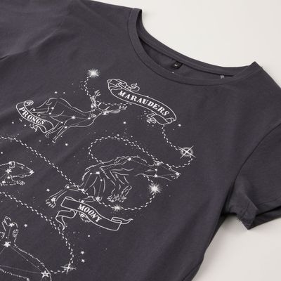 Imagen 2 del producto Polera Manga Corta Mujer Lineal Negro Harry Potter