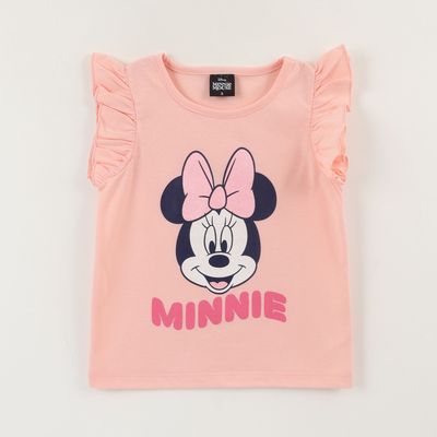 Polera Sin Manga Niña Damasco Minnie Mouse Disney