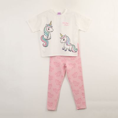 Conjunto Niña Magic Blanco Unicornio