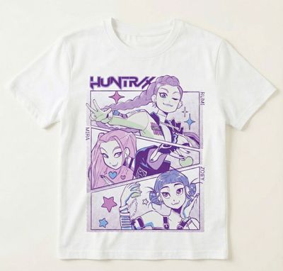 Imagen 2 del producto Polera Manga Corta Niña Band Blanco Kpop Demon Hunters