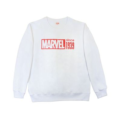 Poleron Hombre Vintage Blanco Marvel