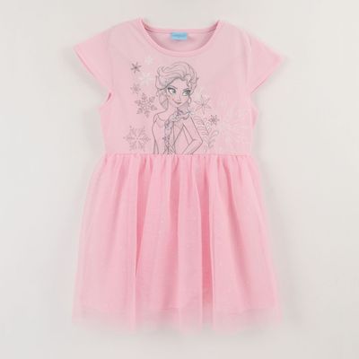 Imagen 1 del producto Vestido Manga Corta Niña Rosado Tull Elsa Frozen Disney