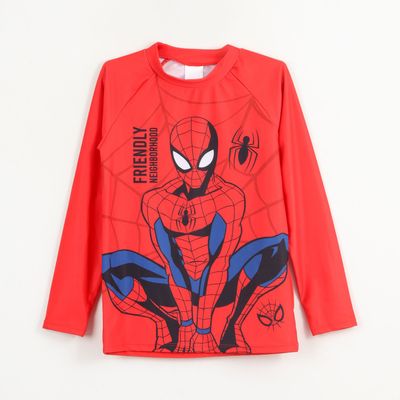 Polera UV Niño Rojo Personaje Spiderman Marvel