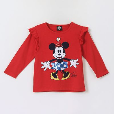 Imagen 1 del producto Polera Manga Larga Niña Vuelos Minnie Mouse Rojo Disney