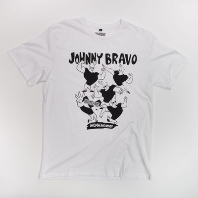 Polera Hombre  Jonny Bravo Blanco Cartoon Network