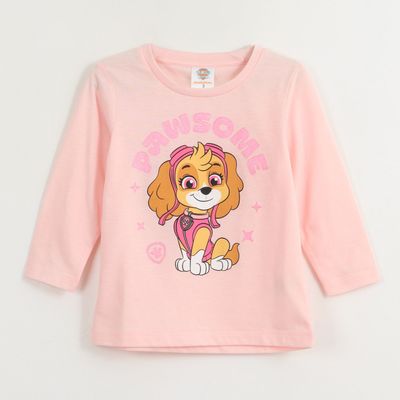 Polera Manga Larga Niña Pawsome Skye Rosado Paw Patrol