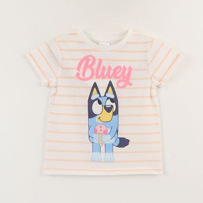 Imagen 2 del producto Polera Manga Corta Niña Blanco Rayas Bluey
