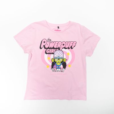 Polera Mujer Cartoon Network Chicas Superpoderosas Rosado