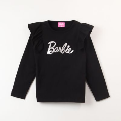 Polera Manga Larga Niña Vuelos Negro Barbie