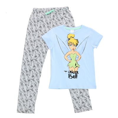 Pijama Niña Tinkerbell Decidida Azul Disney
