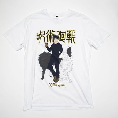 Polera Hombre Jujutsu Kaisen Wolf Blanco