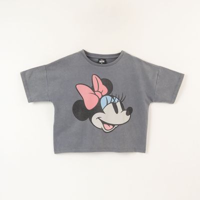 Imagen 1 del producto Polera Manga Corta Niña Minnie Cara Gris Disney