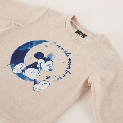 Imagen 2 del producto Conjunto Pijama Buzo Bebe Mickey Over The Moon Beige Disney