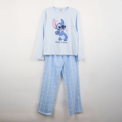 Imagen 1 del producto Pijama Manga Larga Juvenil Lilo & Stitch Celeste Disney