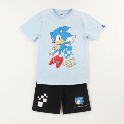 Conjunto Niño Celeste Racing Sonic