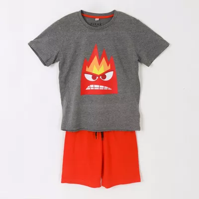 Pijama Manga Corta Niño Rojo Ira Intensamente Pixar Disney