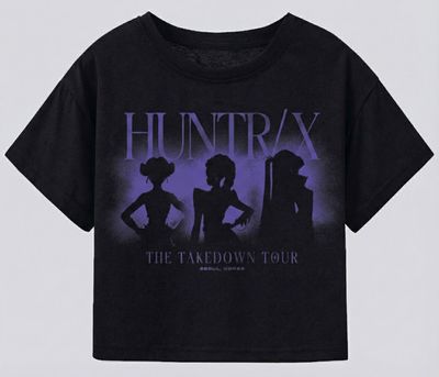 Imagen 2 del producto Polera Manga Corta Niña HUNTR/X Negro Kpop Demon Hunters