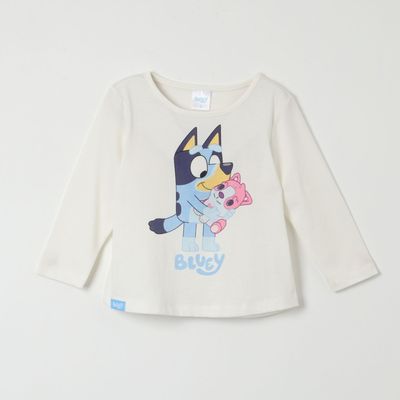 Polera Manga Larga Niña Hug Beige Bluey