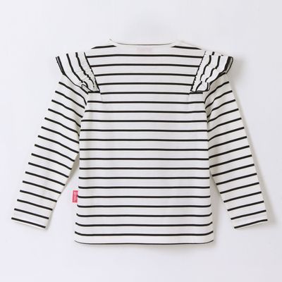 Imagen 2 del producto Polera Manga Larga Niña Rayas Logo Blanco Barbie