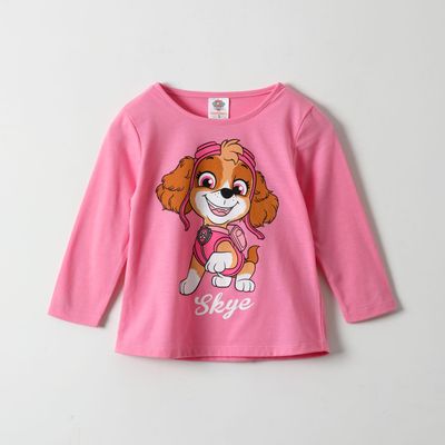 Polera Manga Larga Niña Pinky Skye Rosado Paw Patrol