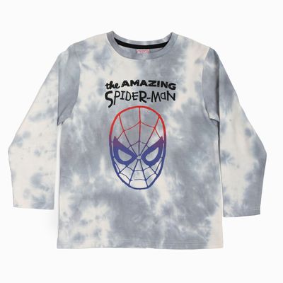 Polera Manga Larga Niño Amazing Spiderman Gris Marvel