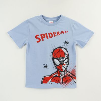 Polera Manga Corta Niño Celeste Personaje Spiderman Marvel